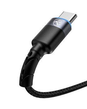 Tellur Data Cable USB to Type-C LED Nylon Braided 1.2m Black-foto3