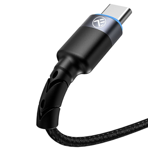 Tellur Data cable, USB to Type-C, LED Light, Nylon, 2m black Muu