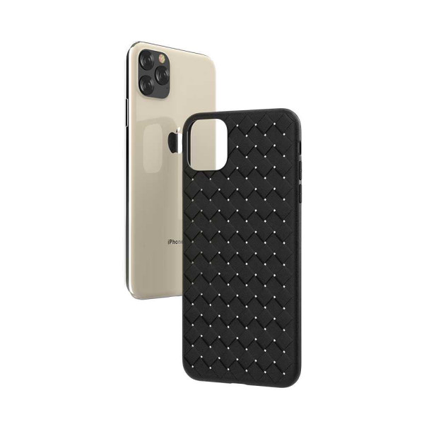 Devia Woven Pattern Design Soft Case iPhone 11 Pro black Mobiili ümbrised