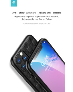 Devia Woven2 Pattern Design Soft Case iPhone 11 Pro Max red-foto3