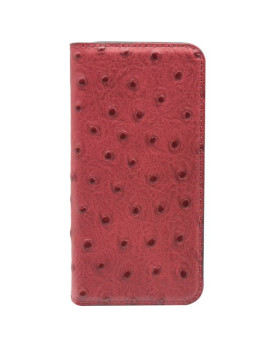 Tellur Book case Ostrich Genuine Leather for iPhone 7 red-foto3