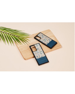 MAN&WOOD case for Galaxy Note 20 blue flower black-foto3