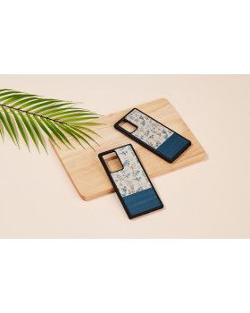 MAN&WOOD case for Galaxy Note 20 blue flower black-foto3