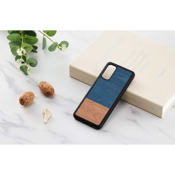 MAN&WOOD case for Galaxy S20 denim black Mobiili ümbrised