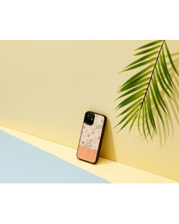 MAN&WOOD case for iPhone 12 mini pink flower black-foto3