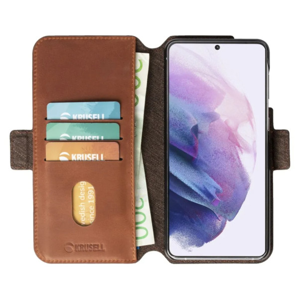 Krusell PhoneWallet Samsung Galaxy S21+ vintage cognac (62270) Mobiili ümbrised