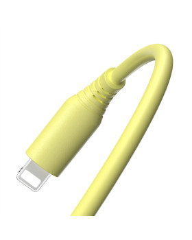 Tellur Silicone USB to Lightning Cable 3A 1m Yellow-foto3
