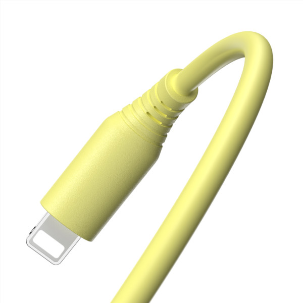 Tellur Silicone USB to Lightning cable 3A, 1m, yellow Muu