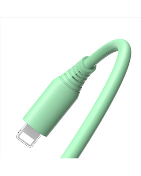 Tellur Silicone USB to Lightning Cable 3A 1m Green-foto3