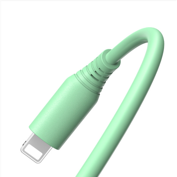 Tellur Silicone USB to Lightning cable 3A, 1m, green Muu