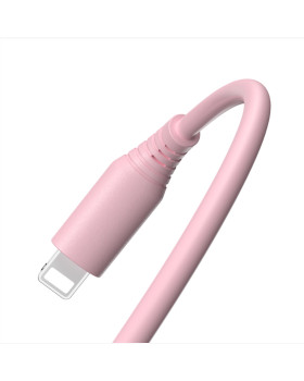 Tellur Silicone USB to Lightning Cable 3A 1m Pink-foto3