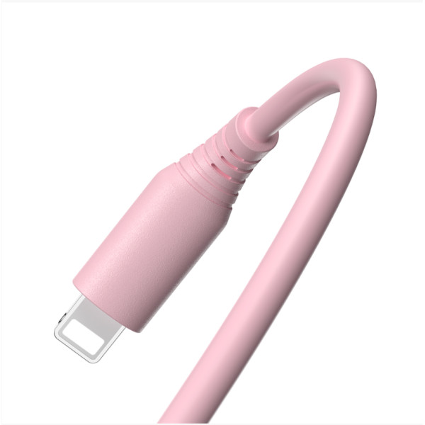 Tellur Silicone USB to Lightning cable 3A, 1m, pink Muu