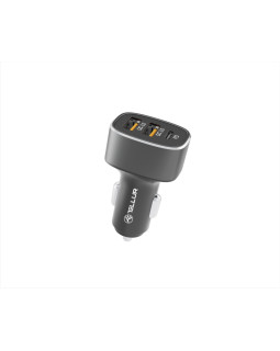 Tellur Car Charger FCC9, 56W, 9A (2XQC 3.0 + PD20W) black-foto3