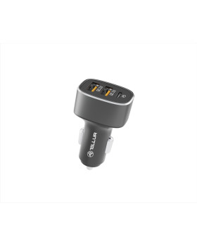 Tellur Car Charger FCC9, 56W, 9A (2XQC 3.0 + PD20W) black-foto3