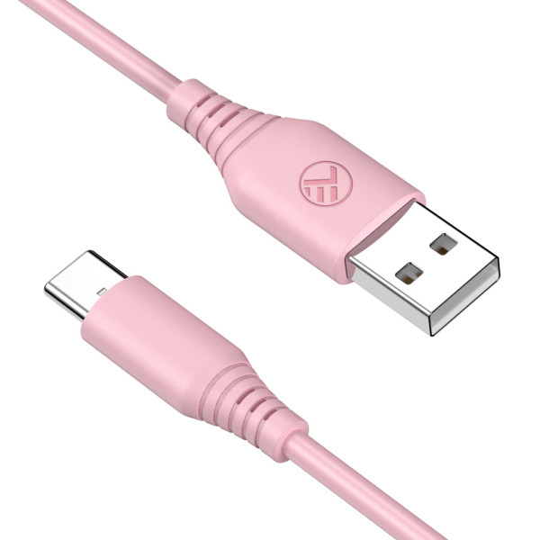 Tellur Silicone USB to Type-C cable 3A 1m pink Muu