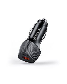 Tellur FCC10 car charger 38W, 6A (PD20W + QC3.0) black-foto3