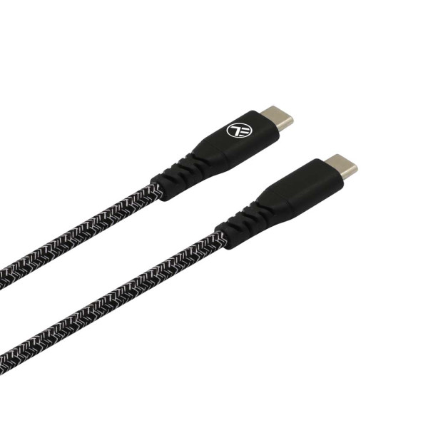 Tellur Green Data cable Type-C to Type-C 3A PD60W 1m nylon black Muu