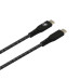 Tellur Green Data cable Type-C to Type-C 3A PD60W 1m nylon black Muu