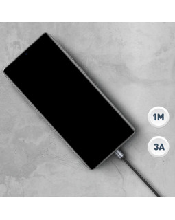 Tellur Minimalist USB to Type-C Cable 3A 1m Black-foto3