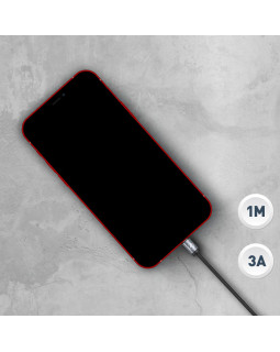 Tellur Minimalist USB to Lightning Cable 3A 1m Black-foto3