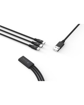 Devia Kintone Series 3In1 Tube, USB to Lightning, MicroUSB, Type-C, 1,2m, Black-foto3
