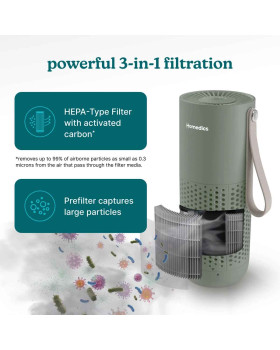 Homedics AP-P59GN-WW Whisper Pure Mini Air Purifier-foto3