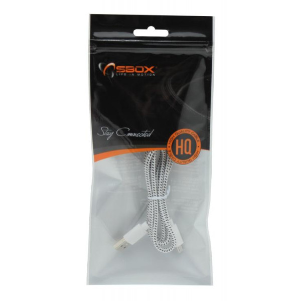 Sbox USB-1031W USB->Micro USB 1M white Muu