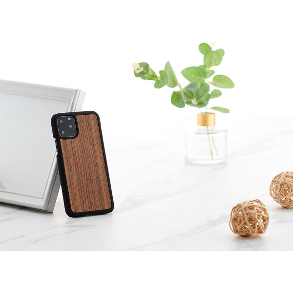 MAN&WOOD SmartPhone case iPhone 11 Pro black walnut black Mobiili ümbrised