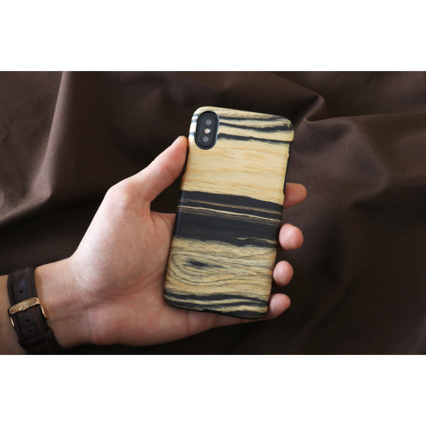 MAN&WOOD SmartPhone case iPhone X/XS white ebony black Mobiili ümbrised