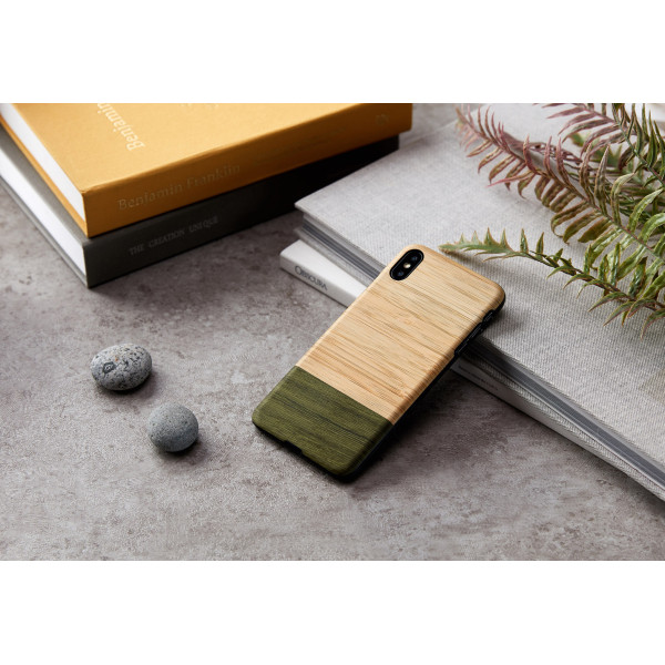 MAN&WOOD SmartPhone case iPhone X/XS bamboo forest black Mobiili ümbrised