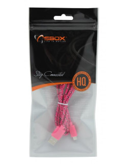 Sbox USB->Micro USB 1M USB-1031P pink-foto4