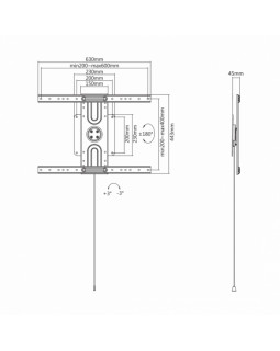 Sbox PLB-1246F Fixed Flat Screen LED TV Mount 37