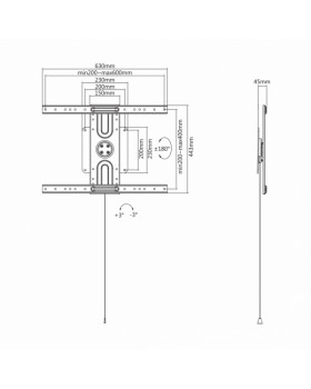 Sbox PLB-1246F Fixed Flat Screen LED TV Mount 37