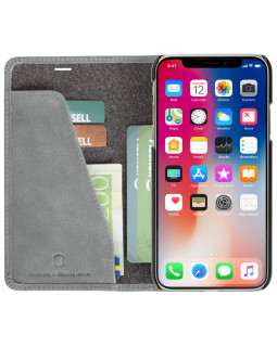 Krusell Sunne 4 Card FolioWallet Apple iPhone XS Max vintage grey-foto4