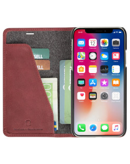 Krusell Sunne 4 Card FolioWallet Apple iPhone XS Max vintage red-foto4