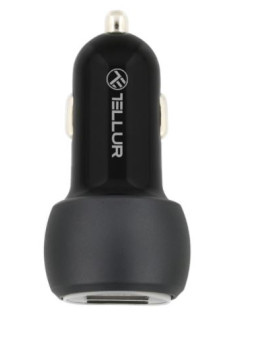 Tellur Dual USB Car Charger With QC 3.0, 6A black-foto4