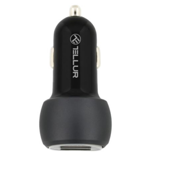 Tellur Dual USB Car Charger With QC 3.0, 6A black Laadijad
