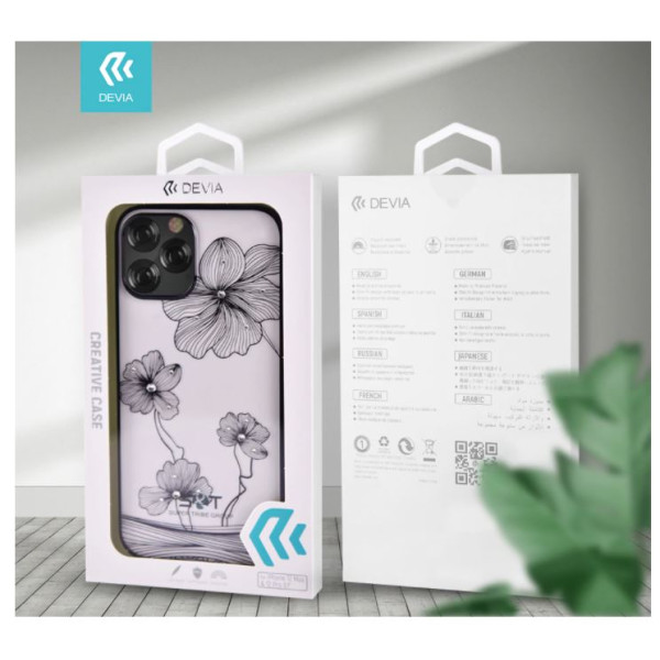Devia Crystal Flora case iPhone 12 Pro Max blue Mobiili ümbrised