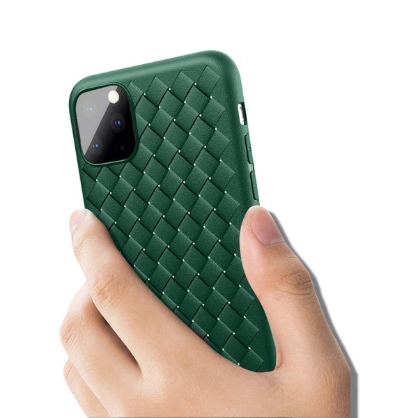 Devia Woven Pattern Design Soft Case iPhone 11 Pro Max green Mobiili ümbrised