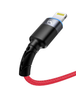 Tellur Data Cable USB to Lightning with LED Light 3A 1.2m Red-foto4