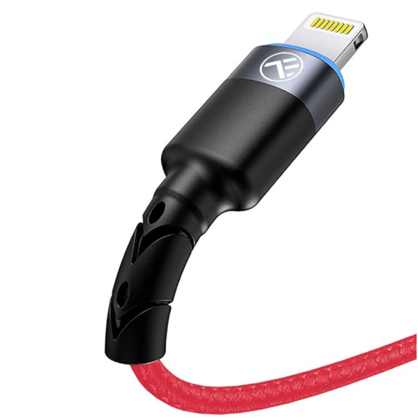 Tellur Data cable USB to Lightning with LED Light, 3A, 1.2m red Muu