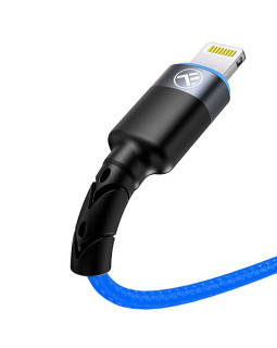 Tellur Data Cable USB to Lightning with LED Light, 3A 1.2m Blue-foto4