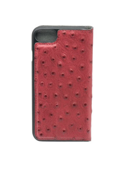 Tellur Book case Ostrich Genuine Leather for iPhone 7 red-foto4