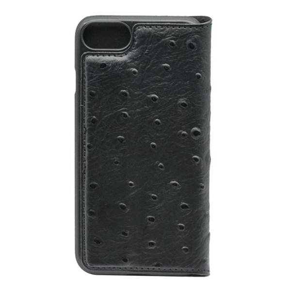 Tellur Book case Ostrich Genuine Leather for iPhone 7 black Mobiili ümbrised