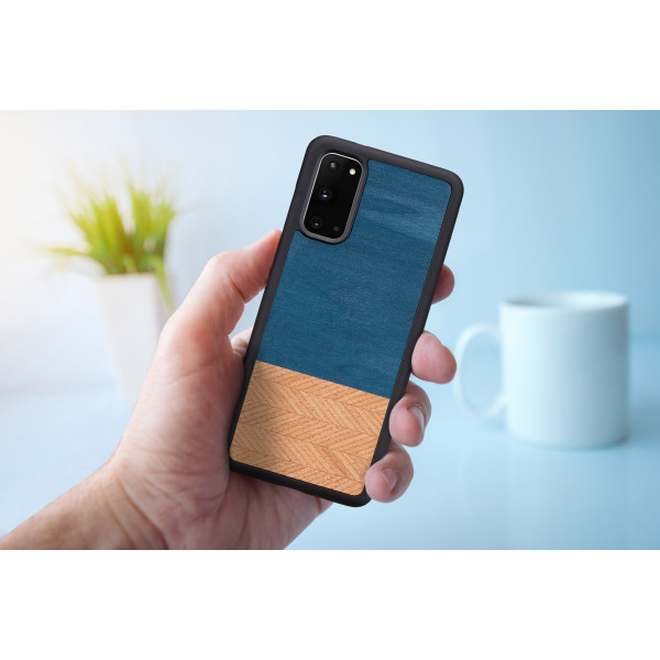 MAN&WOOD case for Galaxy S20 denim black Mobiili ümbrised