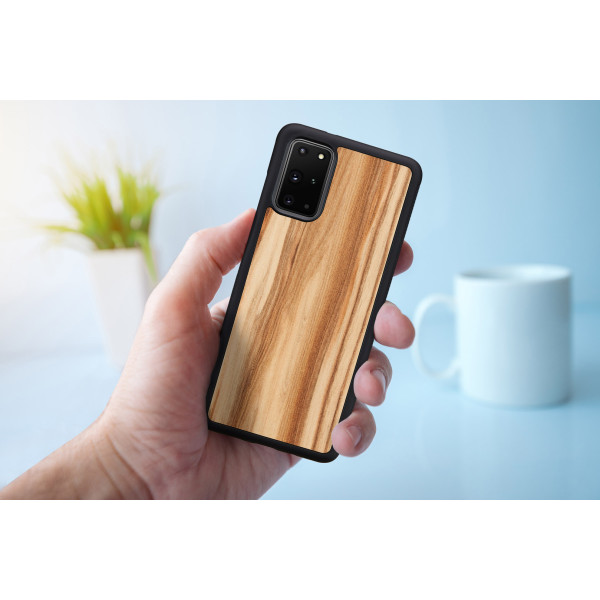 MAN&WOOD case for Galaxy S20+ cappuccino black Mobiili ümbrised