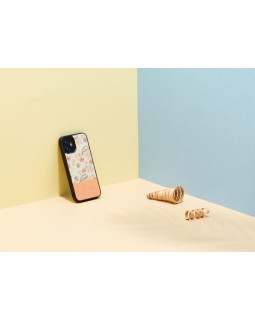 MAN&WOOD case for iPhone 12 mini pink flower black-foto4