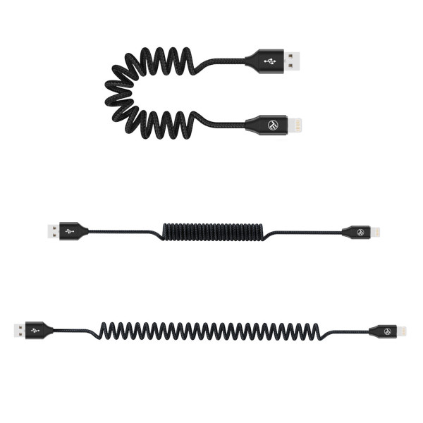Tellur Data cable Extendable USB to Lightning 3A 1.8m black Muu