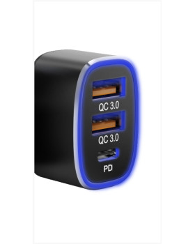 Tellur Car Charger FCC9, 56W, 9A (2XQC 3.0 + PD20W) black-foto4