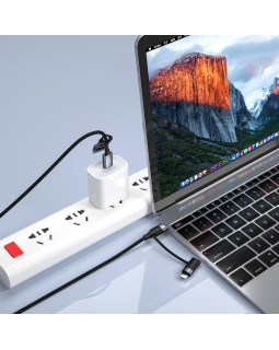 Tellur 4in1 Cable USB/Type-C to Type-C (PD65W)/Lightning (PD20W) 1m Black-foto4
